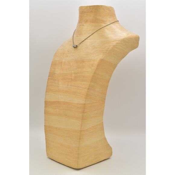 Christian Dior Vintage Block Logo Necklace Pendant Charm CD Silver Signed BinBJ - Picture 9 of 12